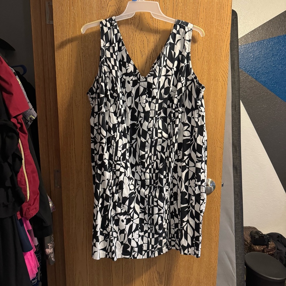 Lane Bryant Black and White Floral dress